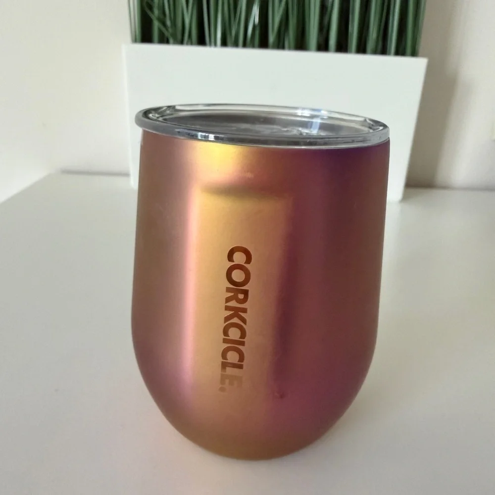 Corkcicle Gold and Pink Tumbler
